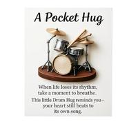 Cadeau de poche pour musical - Souvenir fait à la main en acrylique pour guitare en forme de cœur avec carte de support émotionnel | Souvenir d'encouragement portable pour les vacances