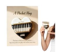 Cadeau de poche pour musical - Souvenir fait à la main en acrylique pour guitare en forme de cœur avec carte de support émotionnel | Souvenir d'encouragement portable pour les vacances