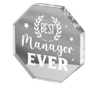 Cadeau de remerciement pour manager - Cadeau de remerciement pour femme, plaque de table en acrylique pour employé patron, centre de table, accessoire de bureau pour anniversaire de leader
