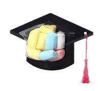 Cadeau de remise de diplôme Ensemble dôme de bonbons 2026, boîte cadeau de style dessin animé pour remise de diplôme, rangement compact pour bonbons comme souvenir, noir, 17 x 10,1 x 6,1 cm (simple)