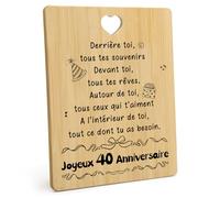 Cadeau Decoration Anniversaire 40 Ans Épaisse Bambou Planche À Découper
