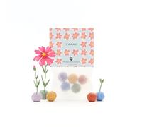 Cadeau durable de bonne humeur : 5 billes de fleurs colorées | Bombes de graines colorées avec graines de fleurs sauvages | Pour anniversaires, cadeaux et cadeaux d'invités | 100 % écologiques et