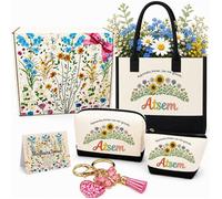 Cadeau Enseignante, Coffret 6 Pièces avec Sacs, Pochette, Carte et Porte-clés, Idée Cadeau Professeur Femme