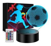 Cadeau Foot Garcon Premier cadeau veilleuse football pour garçons Veilleuse 16 couleurs Garçon de 5 6 7 8 9 10 ans Lampe foot