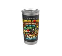 Cadeau Maître École fin d'Année Enseignant Grand Cœur MERCI Gobelet isotherme en acier inoxydable double paroi