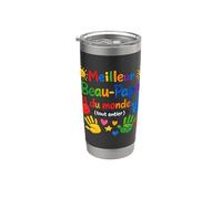 Cadeau Meilleur Beau Papa du Monde Drole Fête des Pères Noël Gobelet isotherme en acier inoxydable double paroi