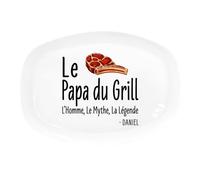 Cadeau Plus Assiette Personnalisé - Plateau De Grillades de Papa - Assiette Personnalisée, Assiettes Anniversaire, Accessoire Barbecue, Cadeau Fete Des Peres Personnalisé, Fête Des Peres (Modèle #10)