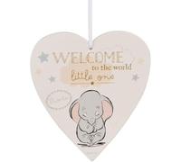 Cadeau pour bébé, plaque Disney en forme de cœur avec inscription « Bienvenue au monde tout petit (e) »