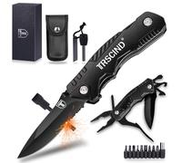Cadeau pour Homme Anniversaire, Couteau de Poche Multifonction Cadeau Personnalisé Papa Idée Cadeau Homme Avec pince, Décapsuleur pour le Camping en Plein Air Randonnée