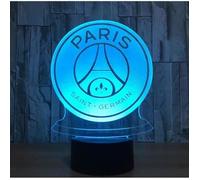 Cadeau pour les fans de football Saint Germain signe veilleuse LED 7 couleurs chevet lampe décorative tactile