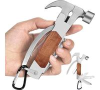 Cadeau pour papa et son partenaire - Cadeau d'anniversaire ou de Noël : un outil multifonctions - Mini-marteau pour papa, mari ou grand-père - Gadget sympa