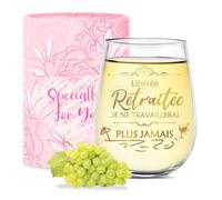 Cadeau Retraite Femme Homme Verre A Vin Personnalisé Cadeau Collegue De Travail Femme Verre A Eau Cadeaux Départ Collègue Retraite Maitresse Décoration Idee Cadeaux Noel Original Utile pour Amie