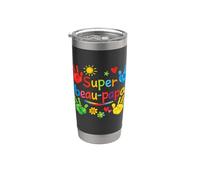Cadeau Super Beau Papa Fête des Pères Noël Dessin Enfants Gobelet isotherme en acier inoxydable double paroi