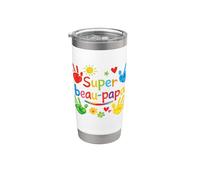 Cadeau Super Beau Papa Fête des Pères Noël Dessin Enfants Gobelet isotherme en acier inoxydable double paroi