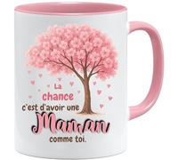 Cadeau Touchant pour Maman | "La chance c’est d’avoir une Maman comme toi" - Mug Fête des Mères Émotion | Tasse Cadeau Famille Bureau | Compatible Lave-Vaisselle et Micro-Ondes