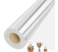 Cadeaufolie, film transparent en cellophane, rouleau de 80 cm x 36 m, polyvalent et résistant à la déchirure