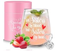 Cadeaux d'amitié pour Femmes Verre à Vin Sans Pied Personnalisé Meilleure Amie Sœur Cadeaux d'anniversaire de Noël pour Elle Sœur par Alliance Verre à Gin pour Femmes Idée de Cadeau pour Amie Spéciale