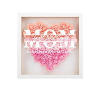 Cadeaux d'anniversaire personnalisés pour la fête des mères de la part de sa fille et de son fils, boîte d'ombre personnalisée en forme de cœur rose encadrée avec nom, cadeaux pour mère, femme, épouse