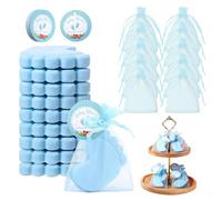 Cadeaux de genre faits à la main - Lot de 10 souvenirs, savon de bain à empreinte, base d'huile de palme, détails moulés en silicone, insert de carte en papier, autocollant de sceau en feuille d'or |