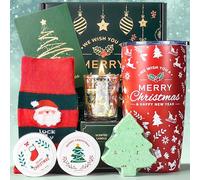 Cadeaux de Noël pour femmes 2024 - Ensembles de cadeaux de Noël uniques pour femmes, collègues, enseignantes, sœur, maman, épouse, amie, cadeaux de Noël, paniers cadeaux de Noël pour femme, gobelet de