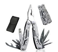 Cadeaux multi-usages pour hommes, outil multi-usages pour la Saint-Valentin, en acier inoxydable multifonction couteau pliant multi-outils, pince multifonction avec étui