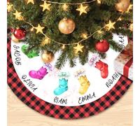 Cadeaux personnalisés pour image - Jupe de sapin de Noël - Grandes décorations de vacances uniques et douces - Jupe de sapin de Noël - Décoration d'intérieur - Cadeaux de Noël