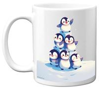 Cadeaux pingouin - Pyramide d'animaux - Cadeaux d'anniversaire pingouin cadeaux de fête des mères, cadeau de fête des pères, 325 ml tasses en céramique de qualité supérieure passent au lave-vaisselle