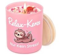 Cadeaux pour femmes - Cadeau d'anniversaire pour femme et détente - Bougie parfumée avec fleurs séchées - Bougie relaxante pour les moments anti-stress