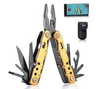 Cadeaux pour papa mari petit ami Cadeaux d'anniversaire uniques pour hommes RoverTac 14 en 1 Multitool Couteau de poche Pince Tournevis Scie Ouvre-bouteille Parfait pour les réparations en camping