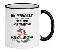 Cadeaux Ressources Humaines. Tasse de directeur des ressources humaines de 325 ml. Parce que la licorne n'est pas un titre de poste réel. Idée cadeau pour patron ou collègue de bureau.