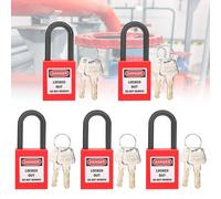 Cadenas 38mm - Cadenas de sécurité en nylon - Résistant à la poussière - Adapté à l'industrie - Avec clés - Matériaux de haute qualité