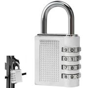 Cadenas à 4 chiffres, Cadenas réinitialisable à 4 chiffres avec combinaison, Porte de barrière de serrure de casier de gymnase de combinaison imperméable, boîte à outils, casier de moraillon d'employé