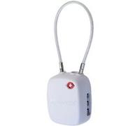 Boompods Cadenas Valise avec Fonction de Localisation - Cadenas Connectée avec Traceur Compatible avec Apple Find My App, Verrou Intelligent TSA pour Valise et Bagages, Batterie Rechargeable - Blanc