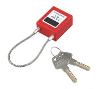 Cadenas à câble en acier inoxydable avec anse longue pour l'extérieur - Serrure de sécurité résistante aux intempéries pour vélos, abris de jardin, ordinateurs portables, sacs de golf 135 x 38 mm