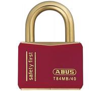 Cadenas à clé - 40 mm - corps laiton - rouge - T84MB/40 ABUS