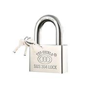 Cadenas n acier inoxydable avec 4 clés, la largeur du corps de serrure est 30 mm, 40, 50, 60