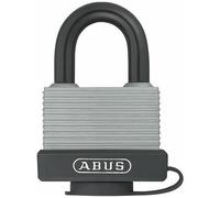 Cadenas à clé - étanche - corps et anse gainés - socle PVC - gris ABUS