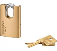 Cadenas déral Lock 520-P, laiton, chantier, anse protégée acier, 50mm, 2 clés - THIRARD