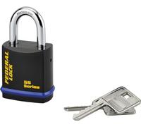 Cadenas déral Lock 710, acier, chantier, anse molybdène, 46mm, 2 clés, noir - THIRARD