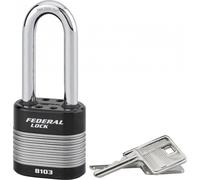 Cadenas déral Lock Protector, extérieur, acier, anse demi-haute, double verrouillage, 50mm, 2 clés - THIRARD