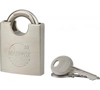 Cadenas à clé Marinox, inox, exterieur, anse protégée inox, 50mm, 2 clés - THIRARD