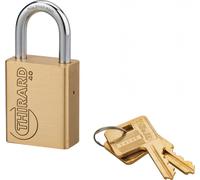 Cadenas à clé Raid aventure, extérieur, 40mm, laiton, 2 clés - THIRARD