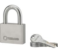 Cadenas à clé Rinox, inox, extérieur, anse inox, 60mm, 4 clés - THIRARD