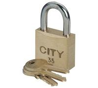 Cadenas à clé - s'entrouvrant sur numéro de suivi - acier cémenté - CITY 45 ISEO CITY