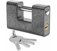 Cadenas adenas Exterieur Ultra Robuste avec 4 Clés - Gros Manille de 12mm d’Épaisseur - Protège Portes de Garages