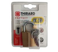 Cadenas à clés THIRARD Shoulder laiton 40mm pour extérieur protecteur d’anse