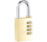AGT Cadenas à code 4 chiffres en laiton – 38 mm