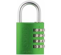 Cadenas à code - en aluminium - 4 molettes - 40 mm - vert - 145 ABUS