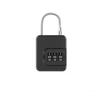 Cadenas à combinaison à 3 chiffres avec câble en acier de 3 mm pour casier de gym, bagages, panier de vélo et sac à dos, cadenas sécurisé en ABS pour la sécurité de la maison et du bureau (noir)