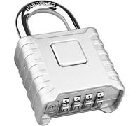 Cadenas à combinaison à deux chiffres, cadenas de 52 mm d'épaisseur avec une anse de 8 mm d'épaisseur, en acier inoxydable 304, étanche et anti-effraction, pour le jardin, les portails, les garages et